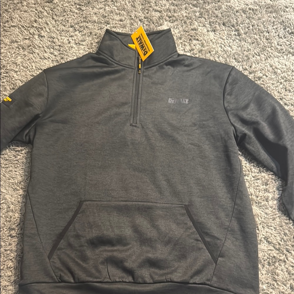 DeWalt Men's Gray Zip Up Sweater